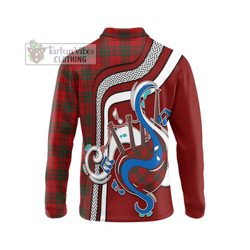 MacNab (McNab) Tartan Long Sleeve Polo Shirt with Epic Bagpipe Style