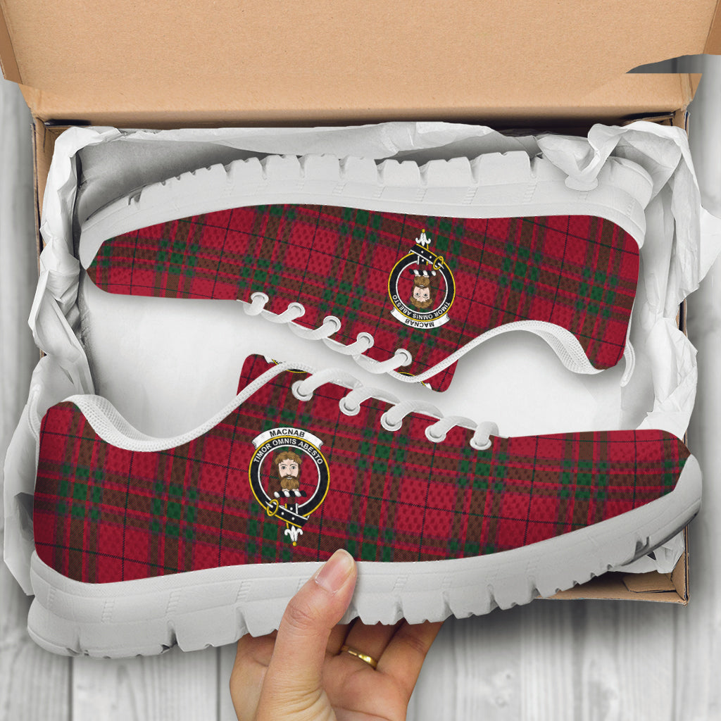 MacNab (McNab) Tartan Sneakers with Family Crest - Tartan Vibes Clothing