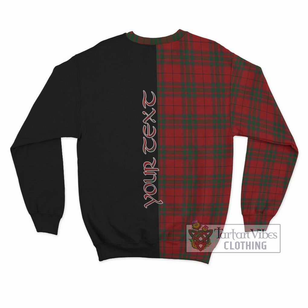 MacNab (McNab) Tartan Sweatshirt with Family Crest and Half Of Me Style - Tartanvibesclothing Shop