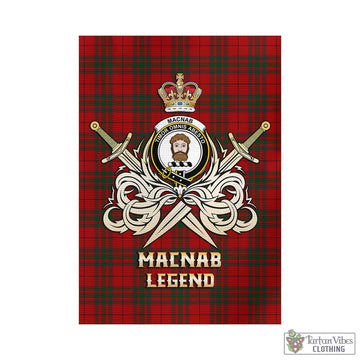 MacNab (McNab) Tartan Garden Flag with Clan Crest and the Golden Sword of Courageous Legacy - Tartan Vibes Clothing
