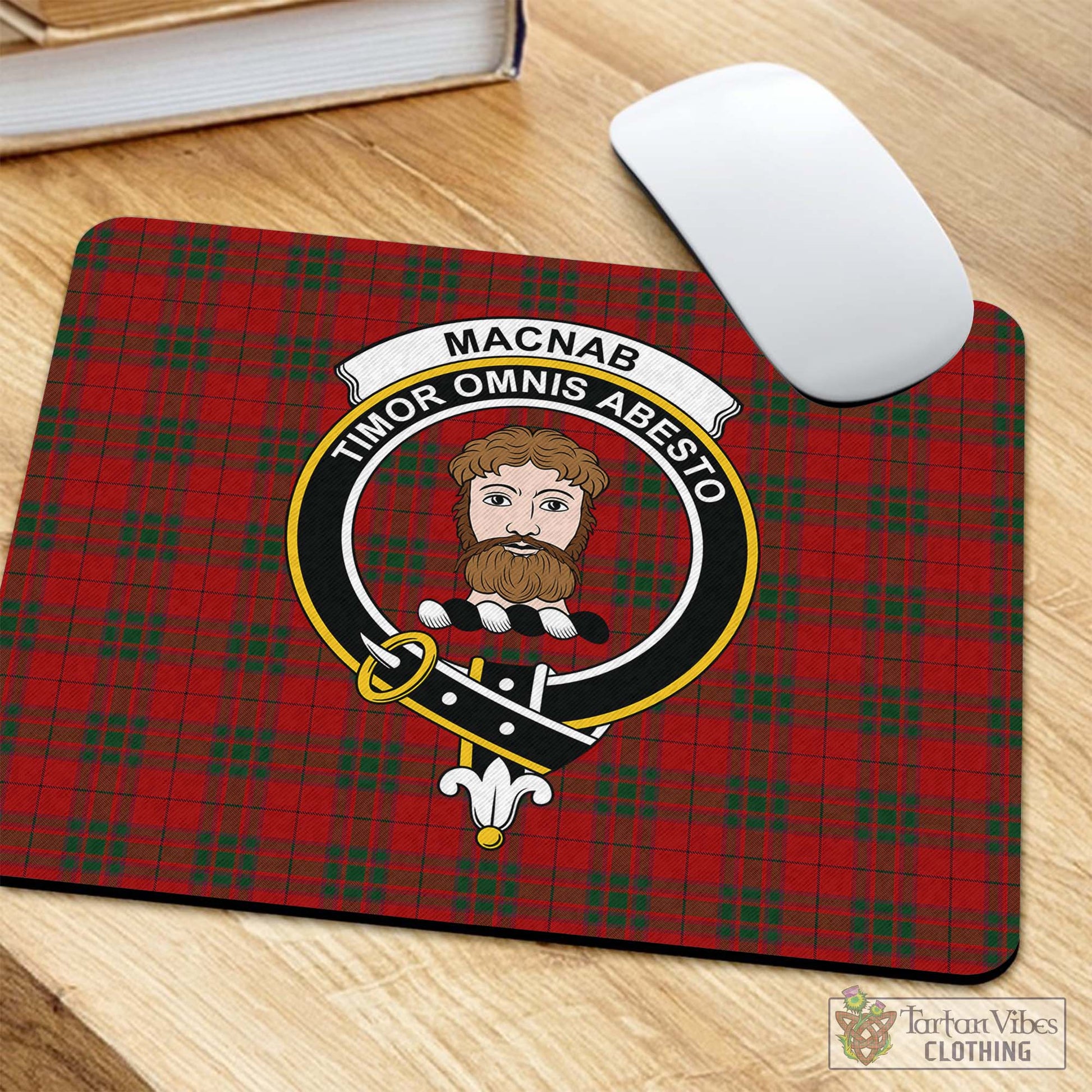 Tartan Vibes Clothing MacNab Tartan Mouse Pad with Family Crest