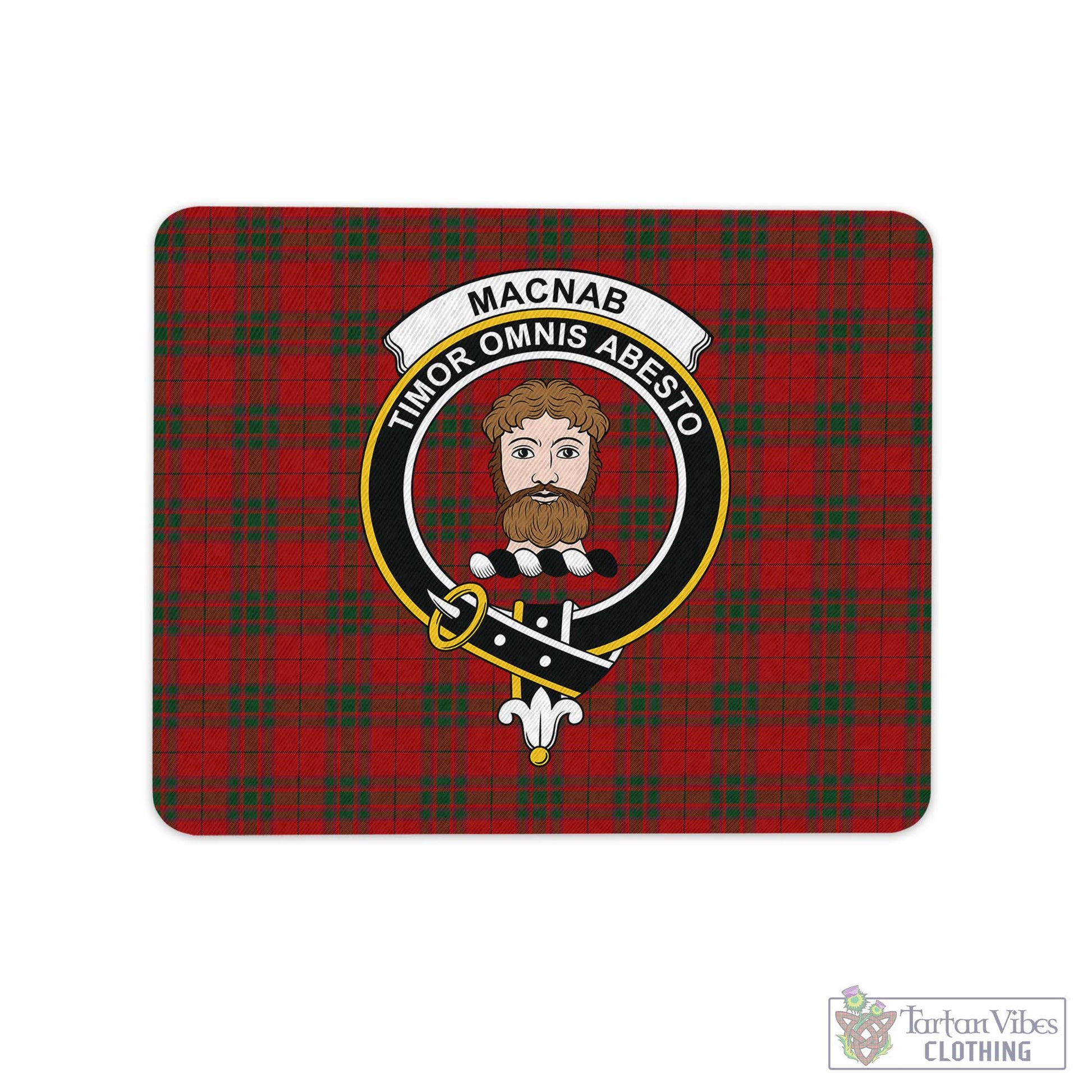 Tartan Vibes Clothing MacNab Tartan Mouse Pad with Family Crest