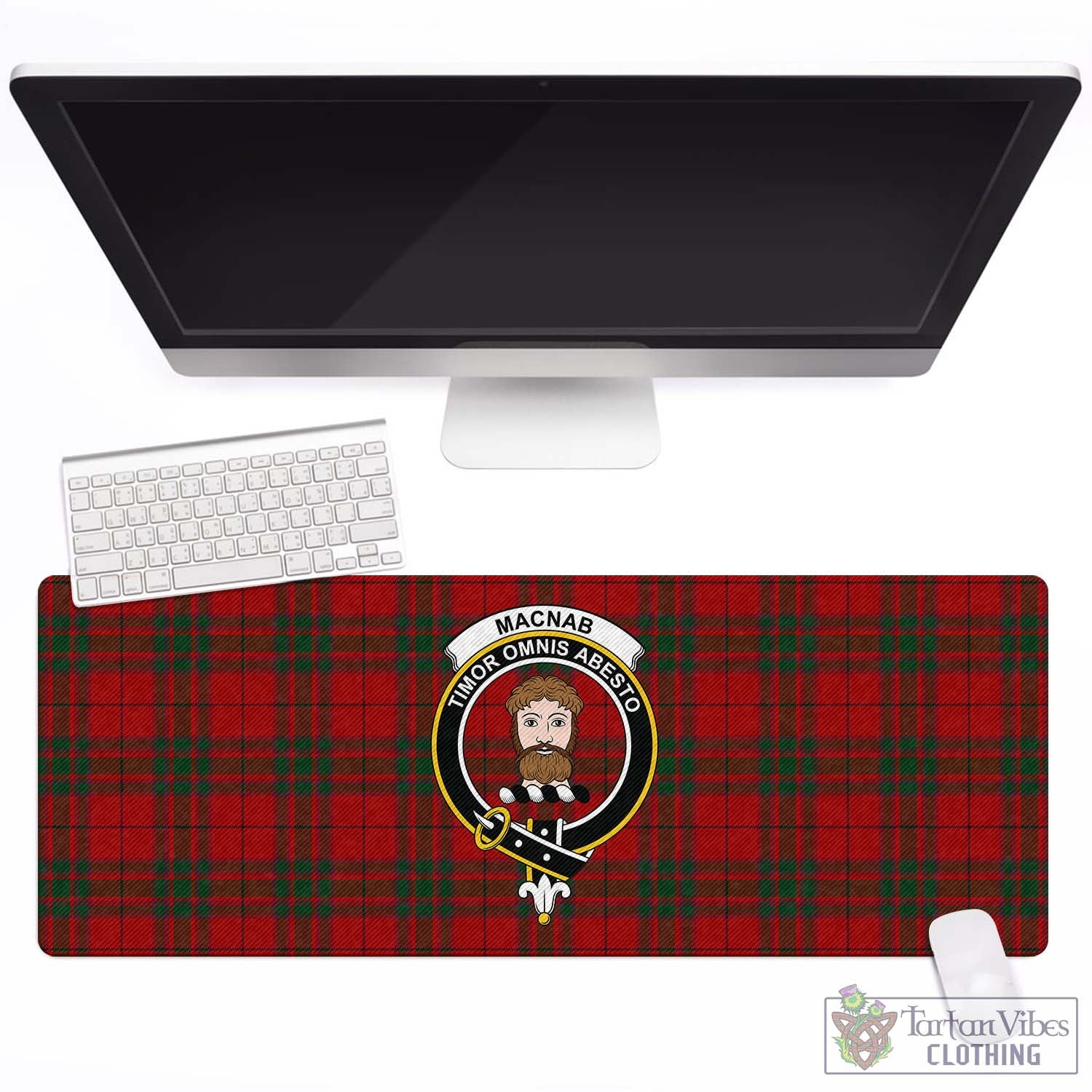 Tartan Vibes Clothing MacNab Tartan Mouse Pad with Family Crest