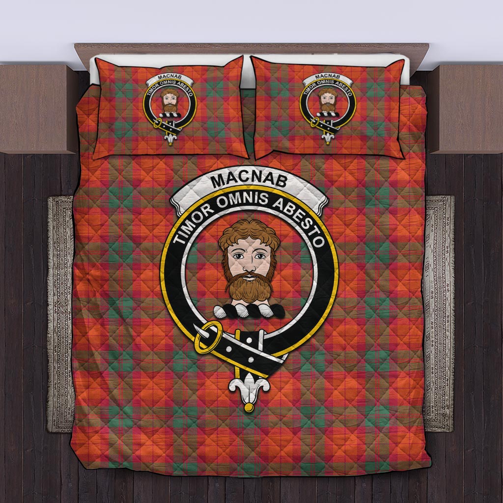 MacNab Ancient Tartan Quilt Bed Set with Family Crest Twin - Tartan Vibes Clothing