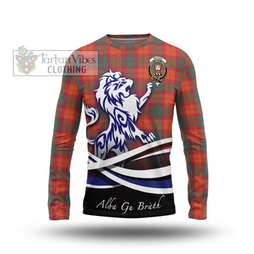 MacNab Ancient Tartan Long Sleeve T-Shirt with Alba Gu Brath Regal Lion Emblem