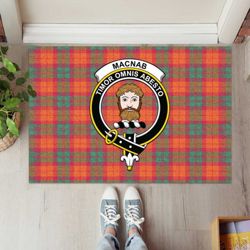 MacNab Ancient Tartan Door Mat with Family Crest