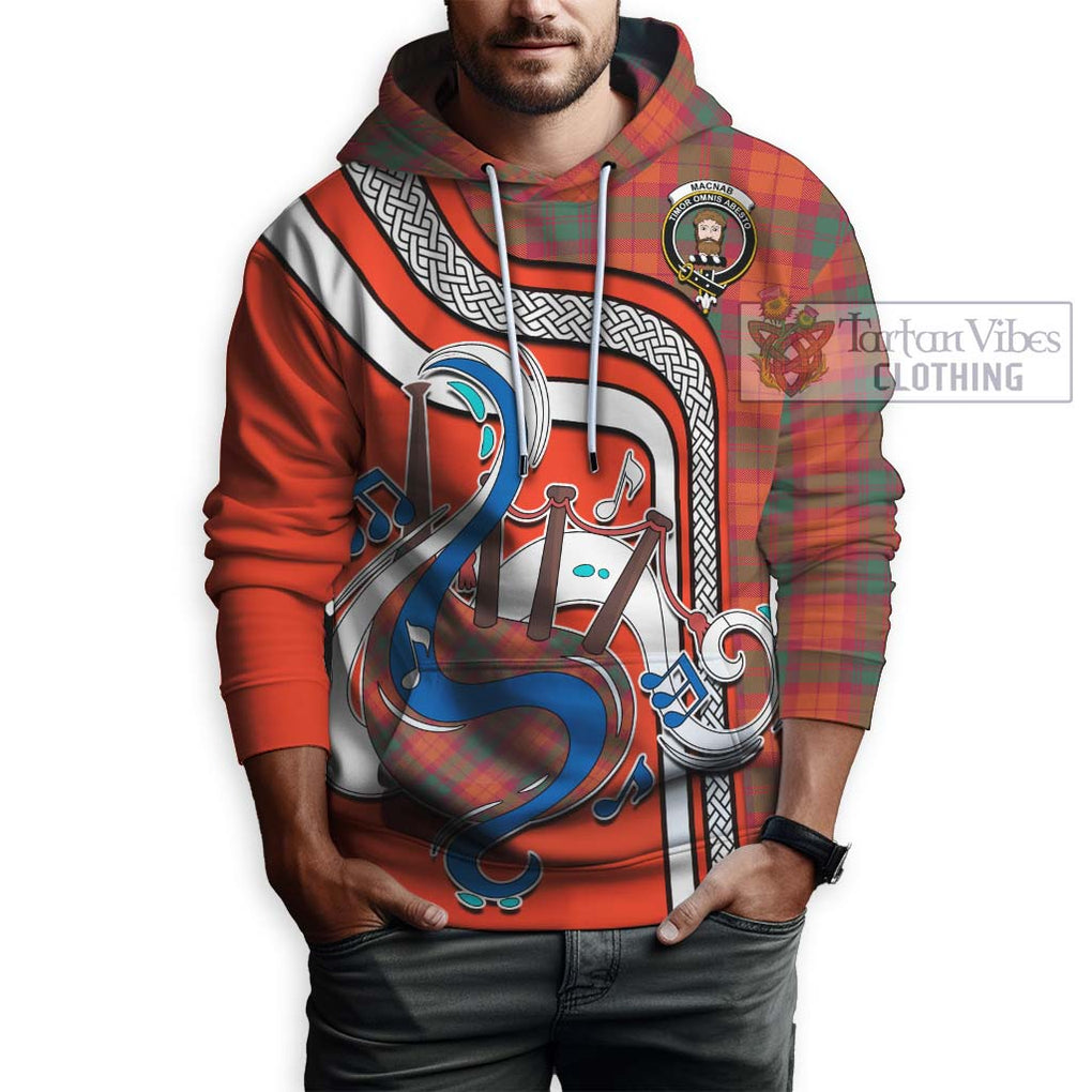 MacNab Ancient Tartan Hoodie with Epic Bagpipe Style Zip Hoodie - Tartanvibesclothing Shop