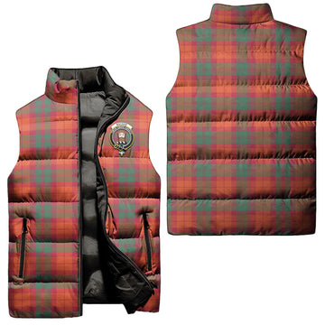 MacNab Ancient Tartan Sleeveless Puffer Jacket with Family Crest