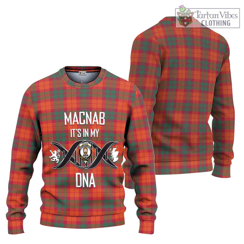 MacNab Ancient Tartan Knitted Sweater with Family Crest DNA In Me Style Unisex - Tartanvibesclothing Shop