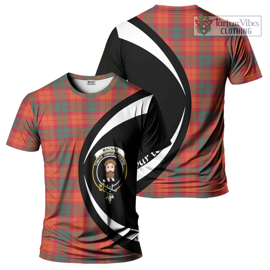 Tartan Vibes Clothing MacNab Ancient Tartan T-Shirt with Family Crest Circle Style