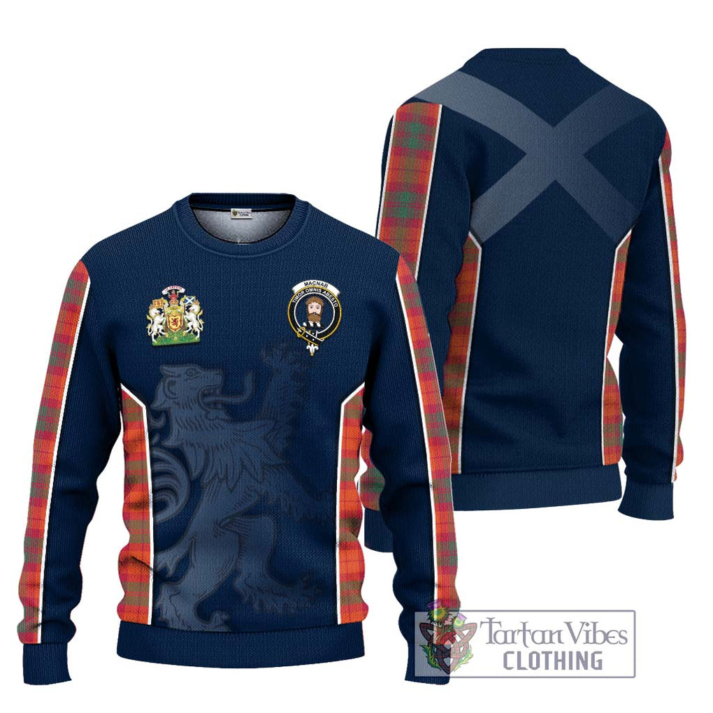 MacNab Ancient Tartan Knitted Sweater with Family Crest and Lion Rampant Vibes Sport Style Unisex - Tartan Vibes Clothing