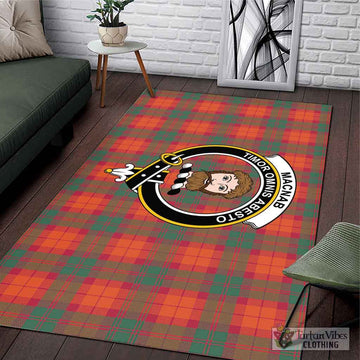 MacNab Ancient Tartan Area Rug with Family Crest