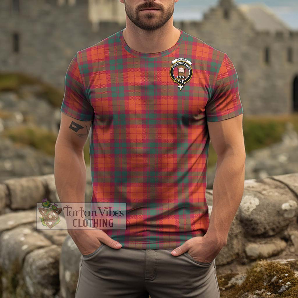 MacNab Ancient Tartan Cotton T-Shirt with Family Crest Men's Shirt - Tartanvibesclothing Shop