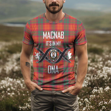 MacNab Ancient Tartan T-Shirt with Family Crest DNA In Me Style