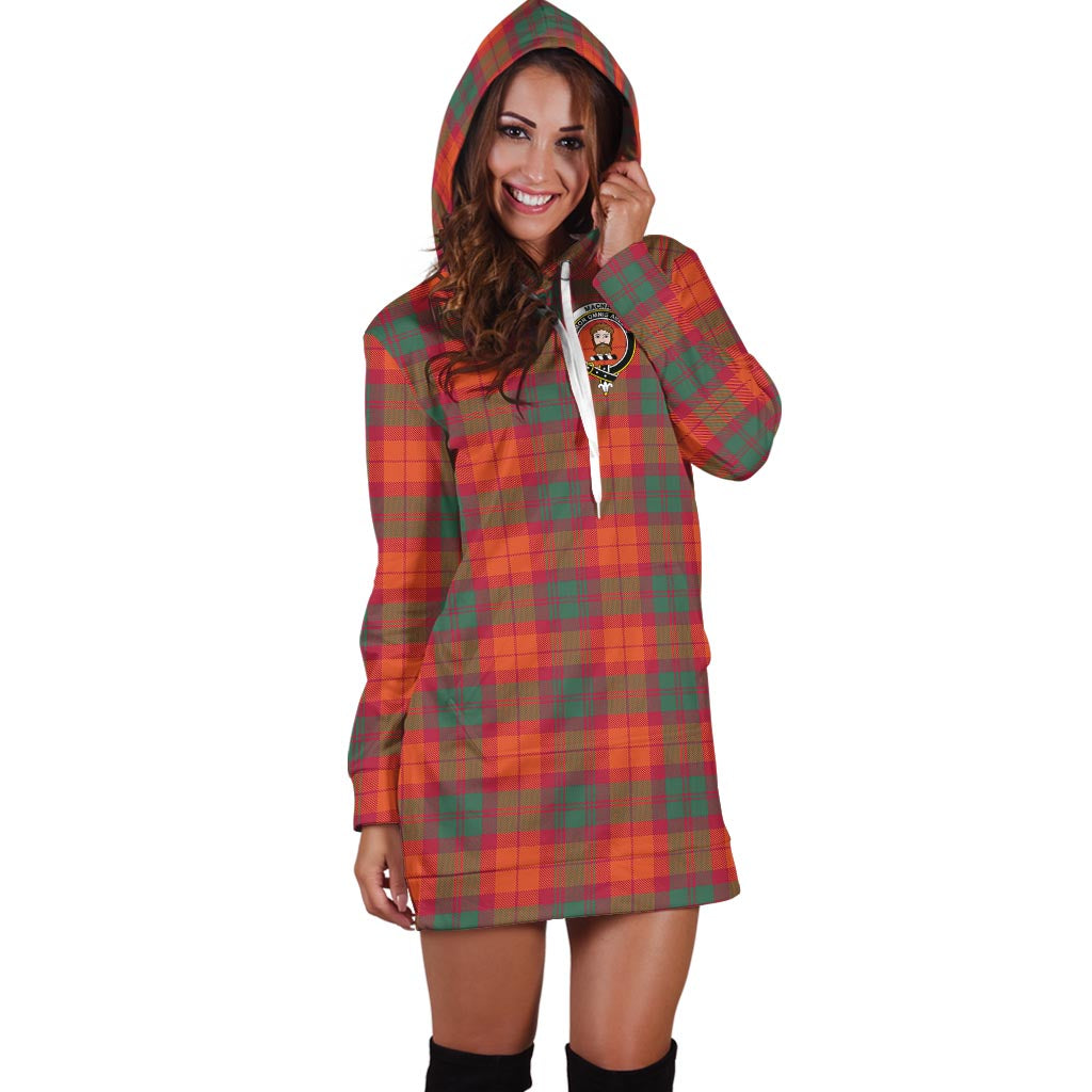 MacNab Ancient Tartan Hoodie Dress with Family Crest - Tartan Vibes Clothing