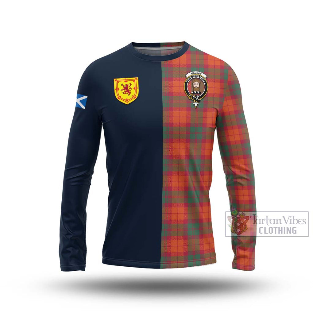 Tartan Vibes Clothing MacNab Ancient Tartan Long Sleeve T-Shirt with Scottish Lion Royal Arm Half Style