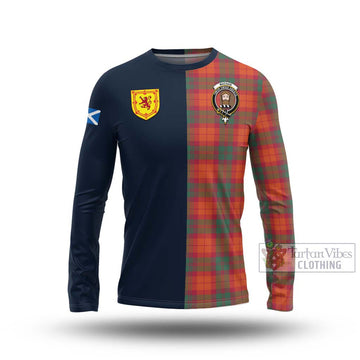 MacNab Ancient Tartan Long Sleeve T-Shirt Alba with Scottish Lion Royal Arm Half Style