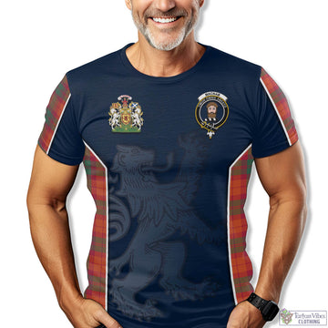 MacNab Ancient Tartan T-Shirt with Family Crest and Lion Rampant Vibes Sport Style