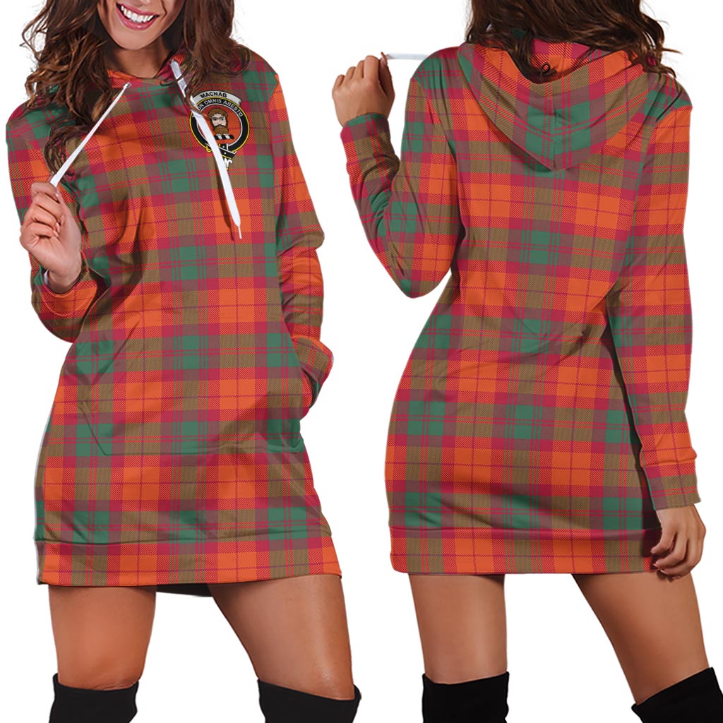 MacNab Ancient Tartan Hoodie Dress with Family Crest - Tartan Vibes Clothing