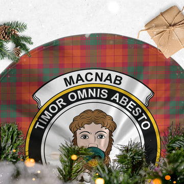 MacNab Ancient Tartan Christmas Tree Skirt with Family Crest