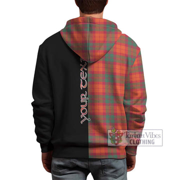 MacNab Ancient Tartan Hoodie with Family Crest and Half Of Me Style