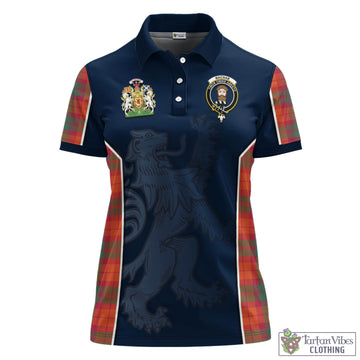 MacNab Ancient Tartan Women's Polo Shirt with Family Crest and Lion Rampant Vibes Sport Style