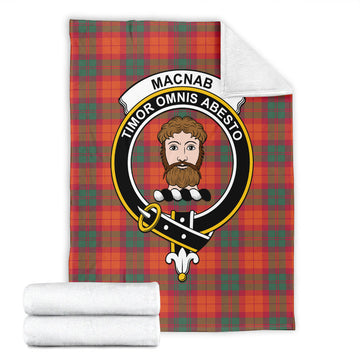 MacNab Ancient Tartan Blanket with Family Crest