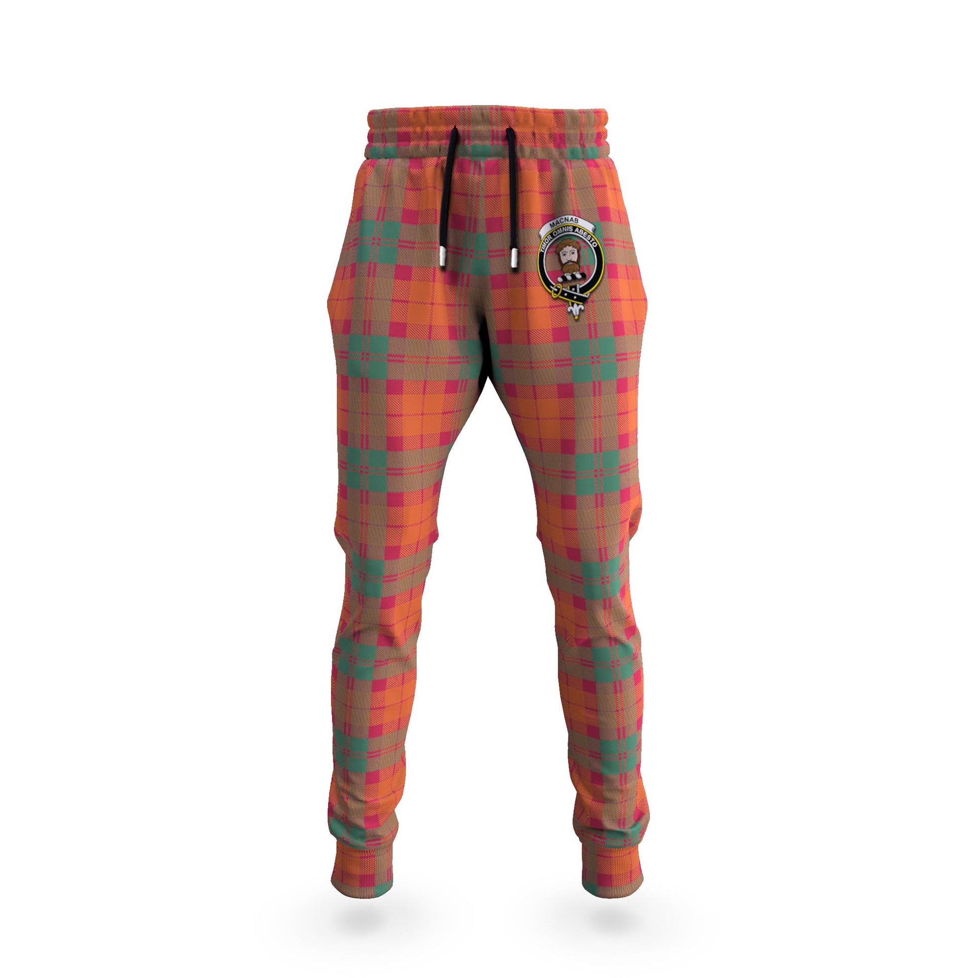 MacNab Ancient Tartan Joggers Pants with Family Crest 5XL - Tartan Vibes Clothing