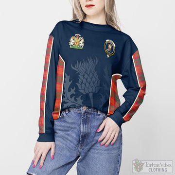 MacNab Ancient Tartan Sweatshirt with Family Crest and Scottish Thistle Vibes Sport Style