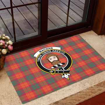 MacNab Ancient Tartan Door Mat with Family Crest