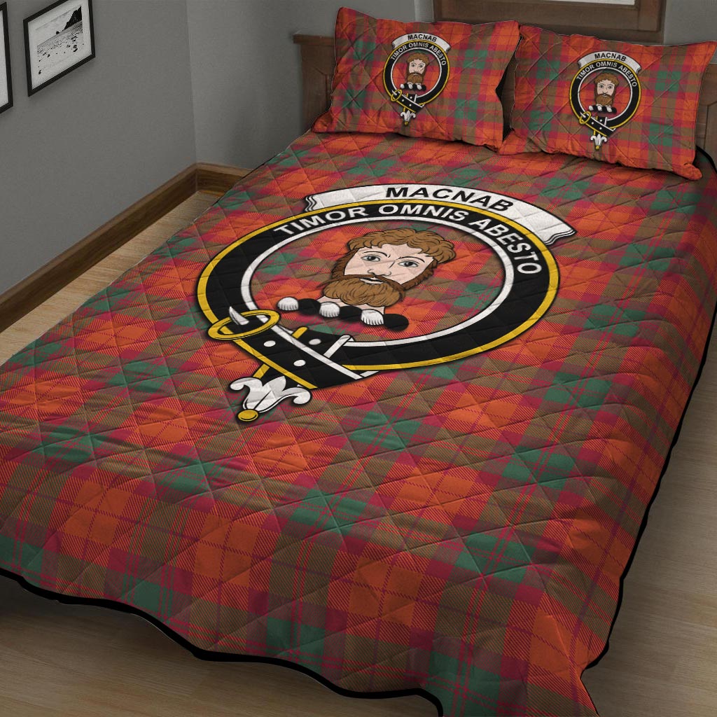 MacNab Ancient Tartan Quilt Bed Set with Family Crest - Tartan Vibes Clothing