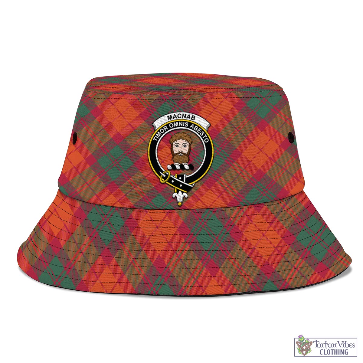 Tartan Vibes Clothing MacNab Ancient Tartan Bucket Hat with Family Crest