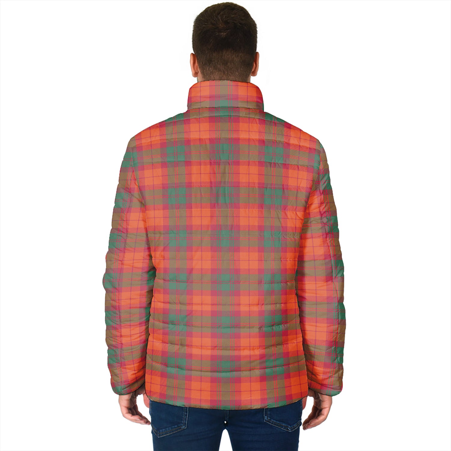 MacNab Ancient Tartan Padded Jacket with Family Crest - Tartan Vibes Clothing