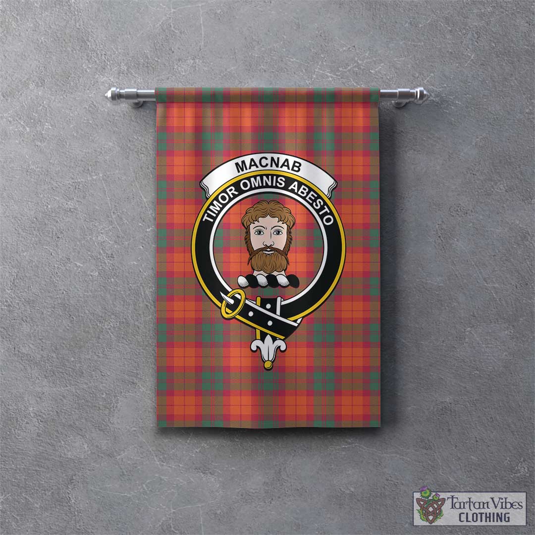 Tartan Vibes Clothing MacNab Ancient Tartan Gonfalon, Tartan Banner with Family Crest