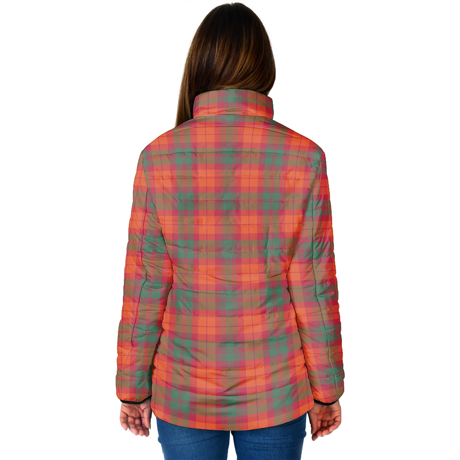 MacNab Ancient Tartan Padded Jacket with Family Crest - Tartan Vibes Clothing