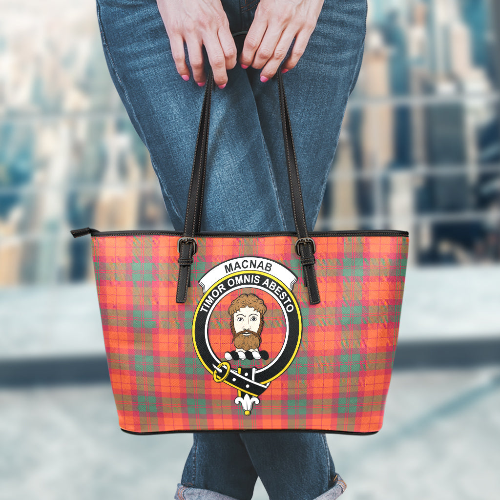 macnab-ancient-tartan-leather-tote-bag-with-family-crest