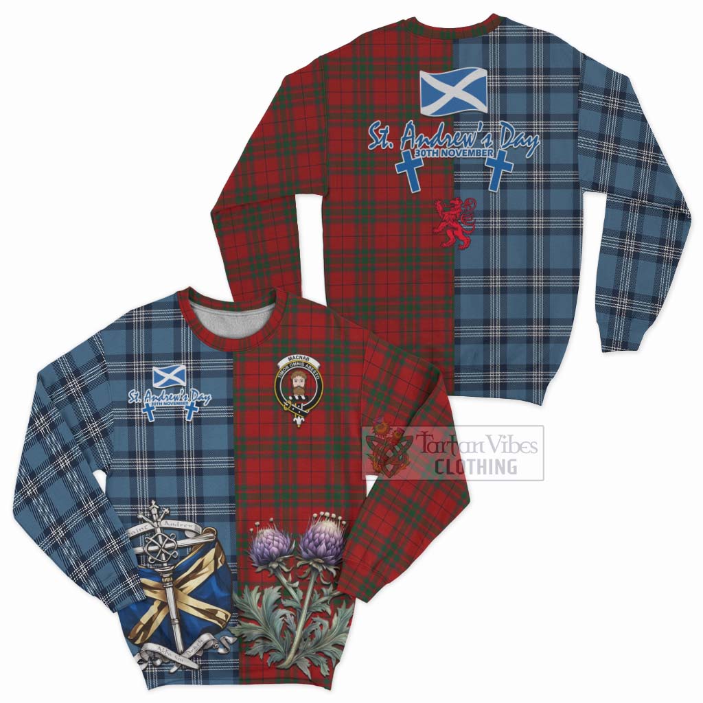 Tartan Vibes Clothing MacNab (McNab) Tartan Sweatshirt Happy St. Andrew's Day Half Tartan Style