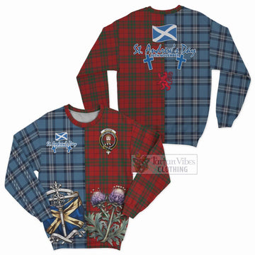 MacNab (McNab) Tartan Sweatshirt Happy St. Andrew's Day Half Tartan Style