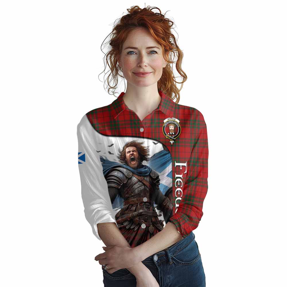 Tartan Vibes Clothing MacNab (McNab) Crest Tartan Women's Casual Shirt Inspired by the Freedom of Scottish Warrior