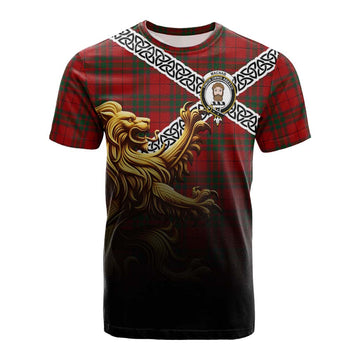 MacNab (McNab) Crest Tartan Cotton T-shirt with Golden Lion Emblem Celtic Style Kid's Shirt - Tartan Vibes Clothing