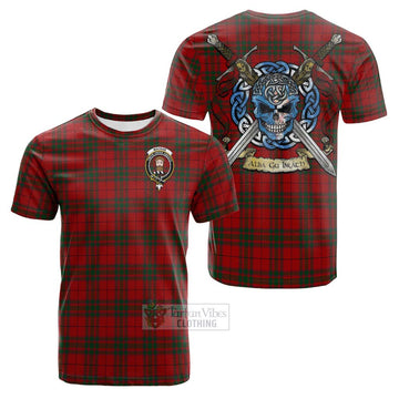 MacNab (McNab) Tartan Cotton T-shirt with Family Crest Celtic Skull Style