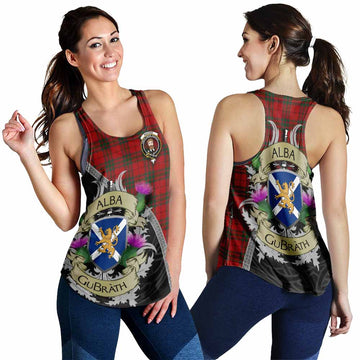 MacNab (McNab) Tartan Family Crest Women's Racerback Tanks Lion Rampant Royal Thistle Shield Celtic Inspired 4XL - Tartan Vibes Clothing