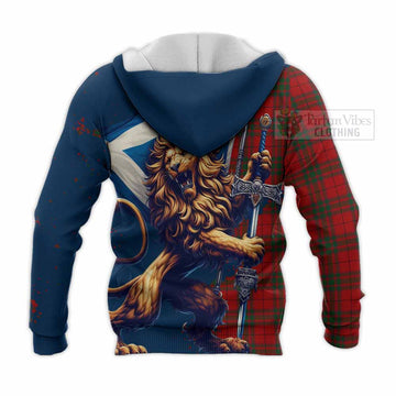 MacNab (McNab) Tartan Family Crest Knitted Hoodie with Scottish Majestic Lion