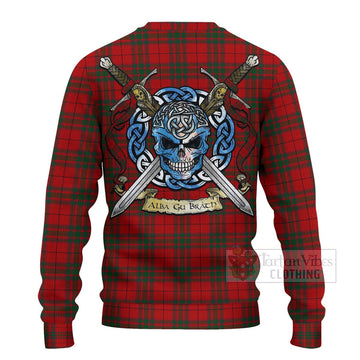 MacNab (McNab) Tartan Ugly Sweater with Family Crest Celtic Skull Style