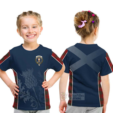 MacNab (McNab) Tartan Kid T-Shirt with Family Crest and Scottish Thistle Vibes Sport Style