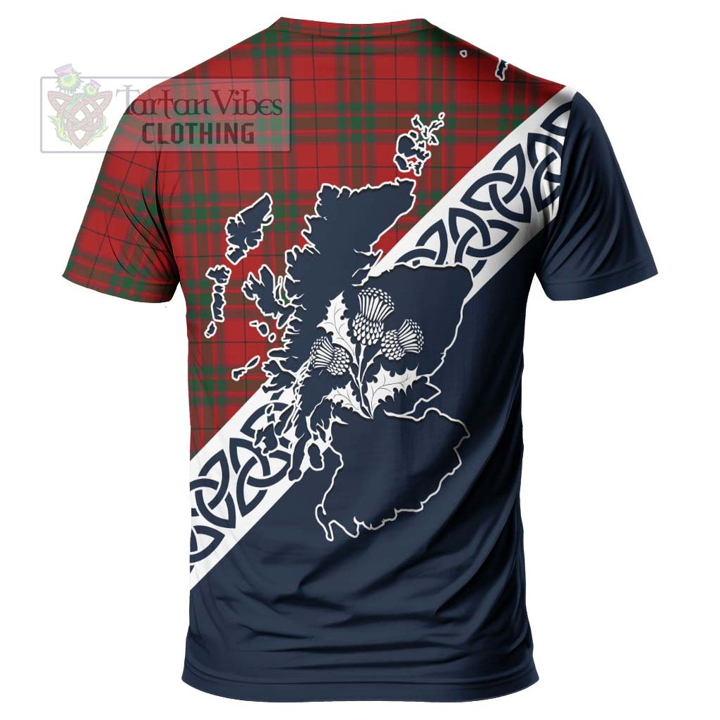 MacNab (McNab) Tartan T-Shirt Featuring Thistle and Scotland Map