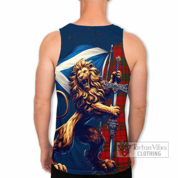 MacNab (McNab) Tartan Family Crest Men's Tank Top with Scottish Majestic Lion