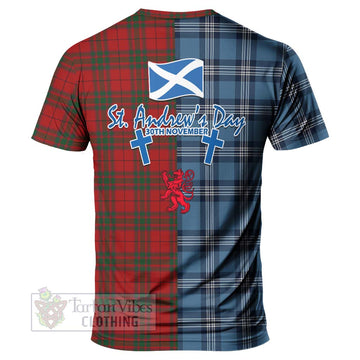 MacNab (McNab) Tartan T-Shirt Happy St. Andrew's Day Half Tartan Style