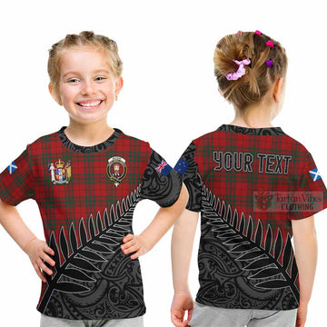 MacNab (McNab) Crest Tartan Kid T-Shirt with New Zealand Silver Fern Half Style