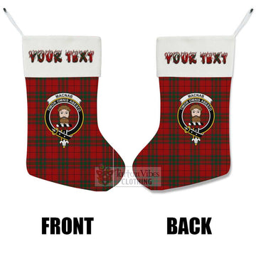 MacNab (McNab) Tartan Family Crest Christmas Stocking with Personalized Text